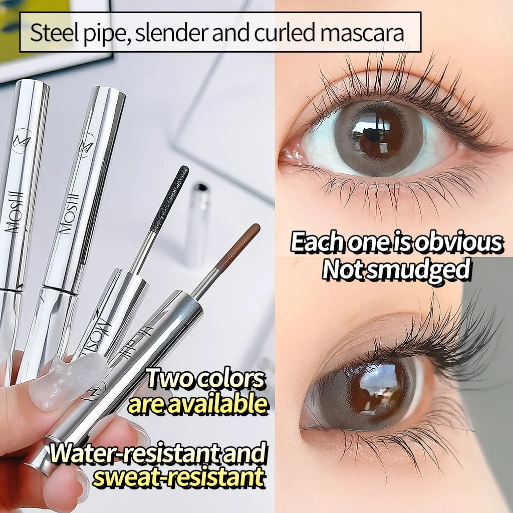 Long-lasting eyebrow pencil Waterproof and sweat-proof Separates each lash Thick and voluminous Steel tube eyebrow pencil