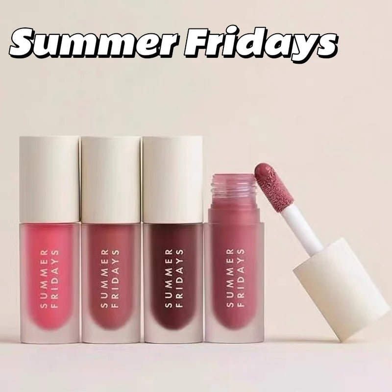 Summer Fridays Lip Balm Moisturizing Mirror Lip Gloss Lip Vanilla Pink Sugar Coffee Cake Smell Lipstick Transparent Makeup Oil