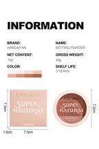 Lasting Oil Control Pressed Powder Bronzer Natural Brighten Waterproof Nude Setting Loose Translucent Powder Dupes Makeup Women