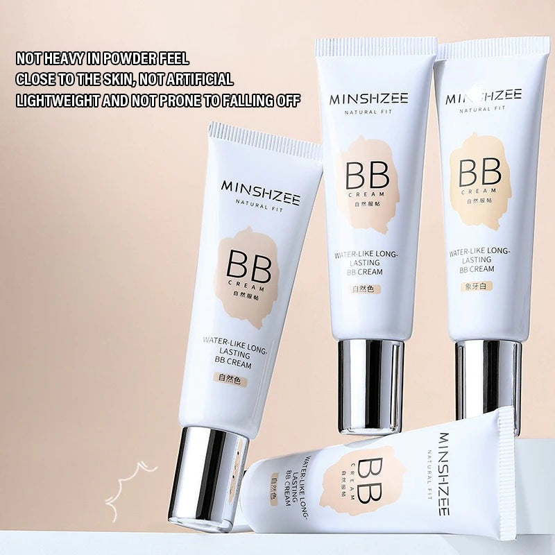 BB Cream, Isolation Cream, Foundation Liquid Long-lasting Ivory White Concealer Moisturizing Oil Control Base Makeup No Powder