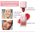 Liquid Versatile Blush Face Brighten Long-lasting Natural Moisturizer Cheek Tint Makeup Stick Lip Cheek Eye Kawaii Makeup
