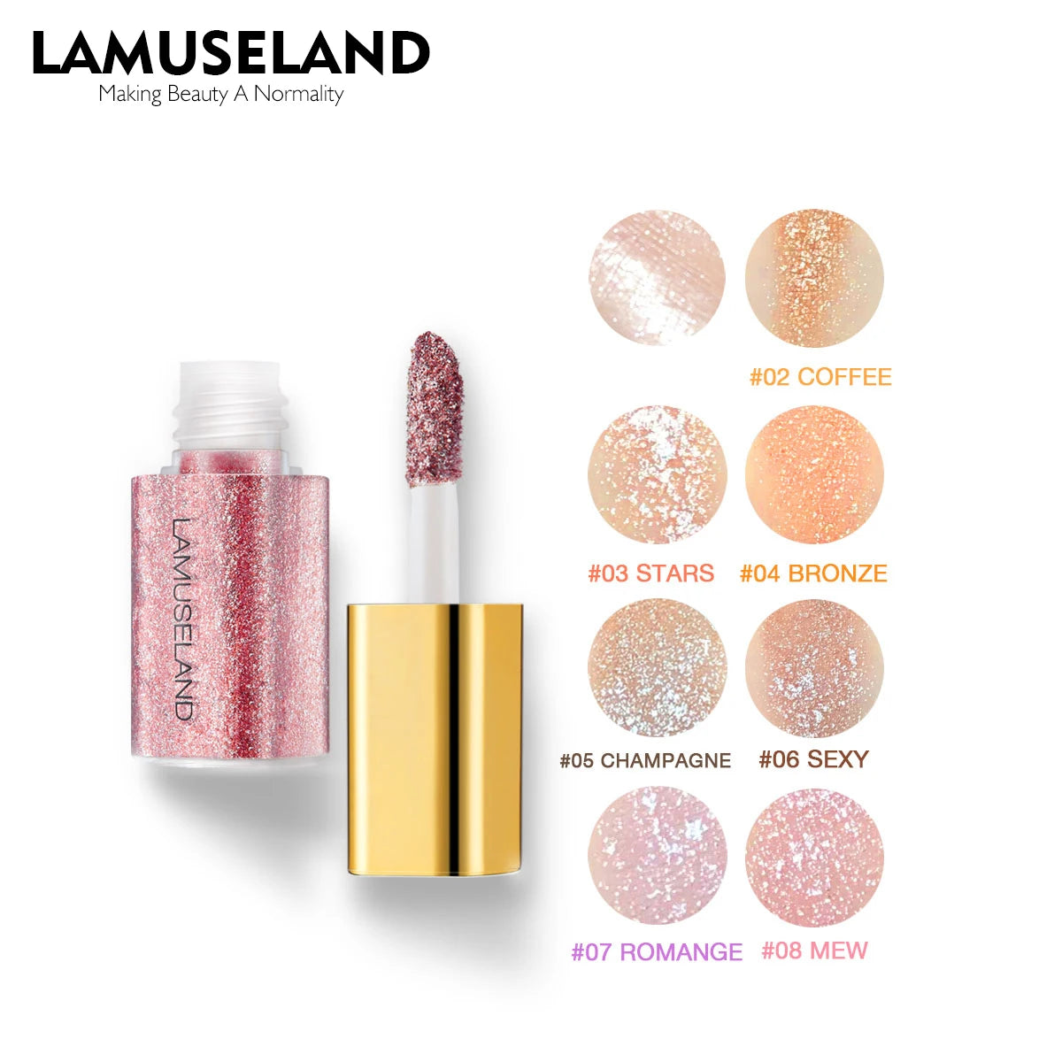 Pearly Liquid Eyeshadow Makeup Natural Smokey Silver Shimmer Glitter Diamond Shadows For Eyelids Waterproof Beauty Highlighter