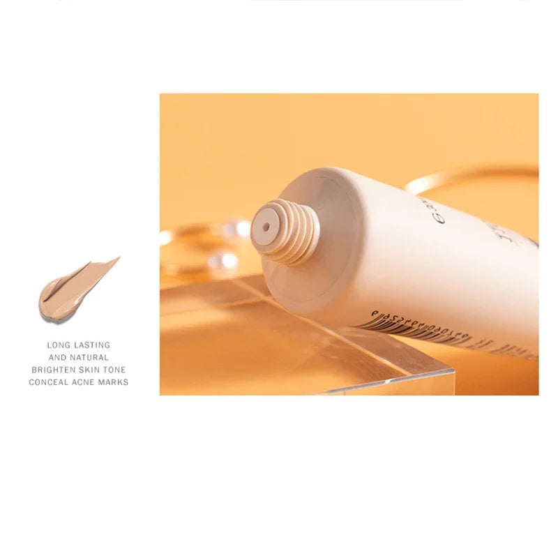 1 Pcs Face Liquid Foundation Moisturizing BB Cream Concealer Oil-control Full Coverage Flaw Waterproof Long Lasting Cosmetic