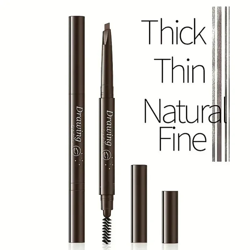 Extremely Fine Double-headed Waterproof Eyebrow Pencil - Durable and Long Lasting for Beginner Women's Makeup Eye Brow Pen