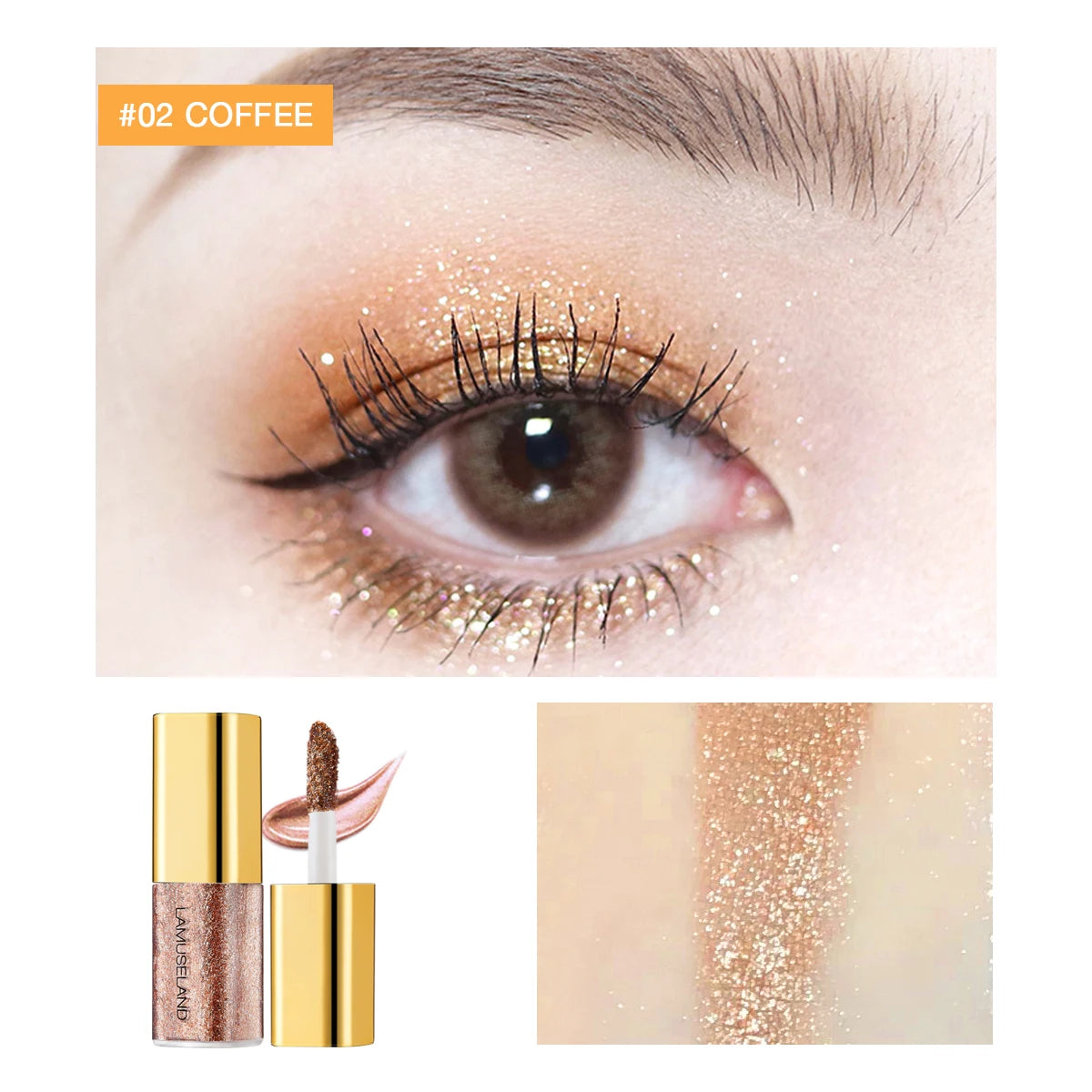 Pearly Liquid Eyeshadow Makeup Natural Smokey Silver Shimmer Glitter Diamond Shadows For Eyelids Waterproof Beauty Highlighter