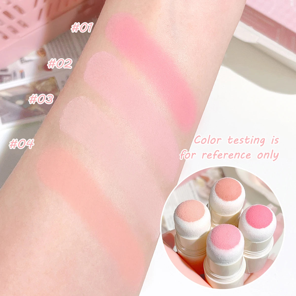 HISYI Yunrou Soft Fog Blush Stick - Energetic and Bouncy, Korean Style, Brightening, Dual-Use for Lips and Cheeks