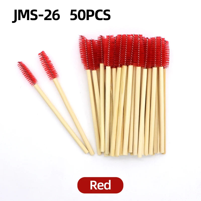 Wooden Makeup Mascara Brushes Wand Disposable Cosmetic Makeup Eyebrow brush Applicator Eyelash Extension Cosmetic Brushes Tools