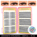 GROINNEYA Eyelashes Clusters 320 pcs Natural Eyelash extension Cluster Lashes Volume Mixed Tray Lashes Cluster Natural Lashes