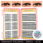 GROINNEYA Eyelashes Clusters 320 pcs Natural Eyelash extension Cluster Lashes Volume Mixed Tray Lashes Cluster Natural Lashes