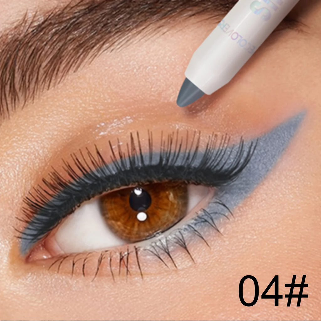 1PC Waterproof Eyeshadow Sticks Long Lasting High Pigmented Shimmer Glitter And Matte Neutral Brown Eyeshadow Pencil Crayon