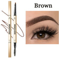 Waterproof Matte Eyebrow Pen Makeup Double Head Lasting Brown Non-Smudged Eye Brow Pencil Tint with Brush Cosmetics