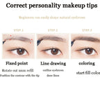 Waterproof Matte Eyebrow Pen Makeup Double Head Lasting Brown Non-Smudged Eye Brow Pencil Tint with Brush Cosmetics