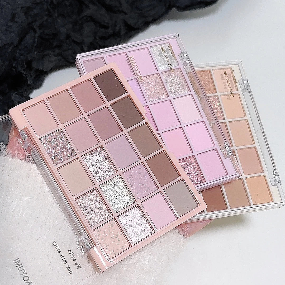 20-color eye shadow tray, cigarette powder, rose tray, warm and warm, and the atmosphere is tender and the powder is not flying