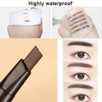 Extremely Fine Double-headed Waterproof Eyebrow Pencil - Durable and Long Lasting for Beginner Women's Makeup Eye Brow Pen