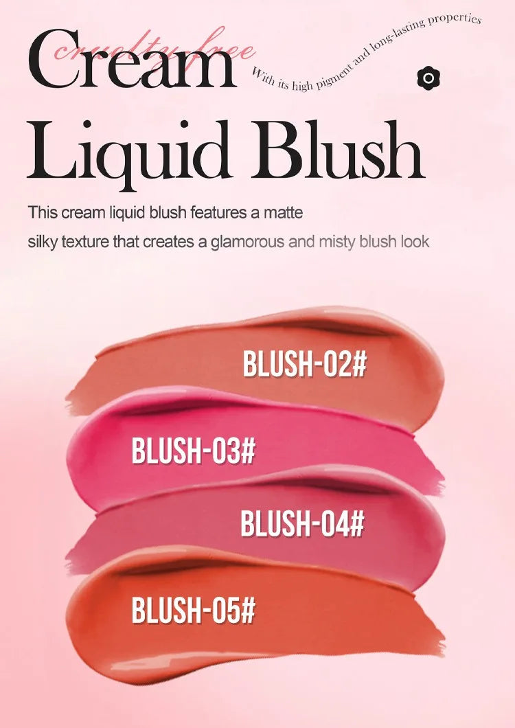 Liquid Versatile Blush Face Brighten Long-lasting Natural Moisturizer Cheek Tint Makeup Stick Lip Cheek Eye Kawaii Makeup