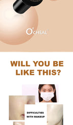 Ocheal BB Cream Air Cushion Compact Make Up Foundation Concealer Cream for Face Cosmetics Makeup Mushroom Head Puff