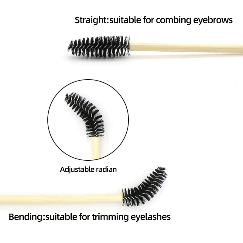 Wooden Makeup Mascara Brushes Wand Disposable Cosmetic Makeup Eyebrow brush Applicator Eyelash Extension Cosmetic Brushes Tools