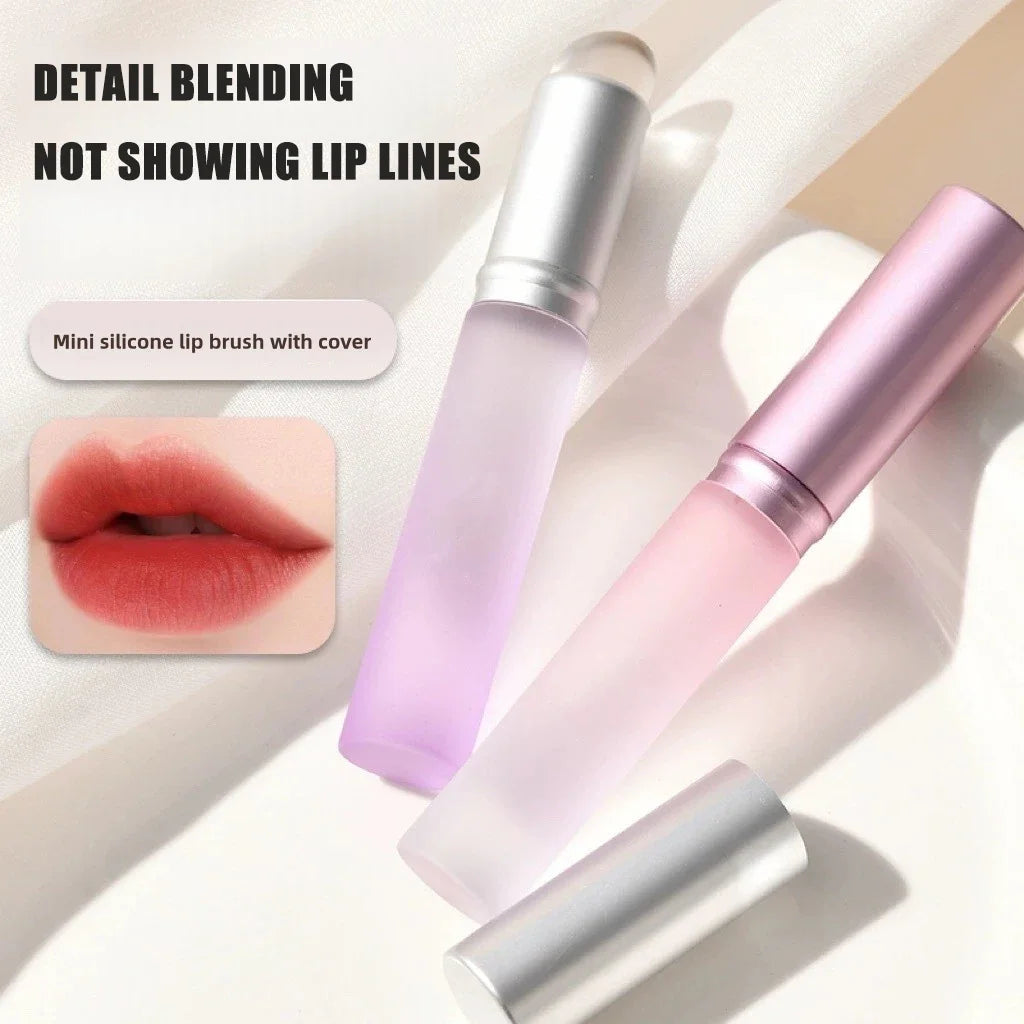 Mini Silicone Lip Makeup Brush Concealer Brushe With Cover Lip Mask Applicators Lip Gloss Brush Women Lipstick Brush Beauty Tool