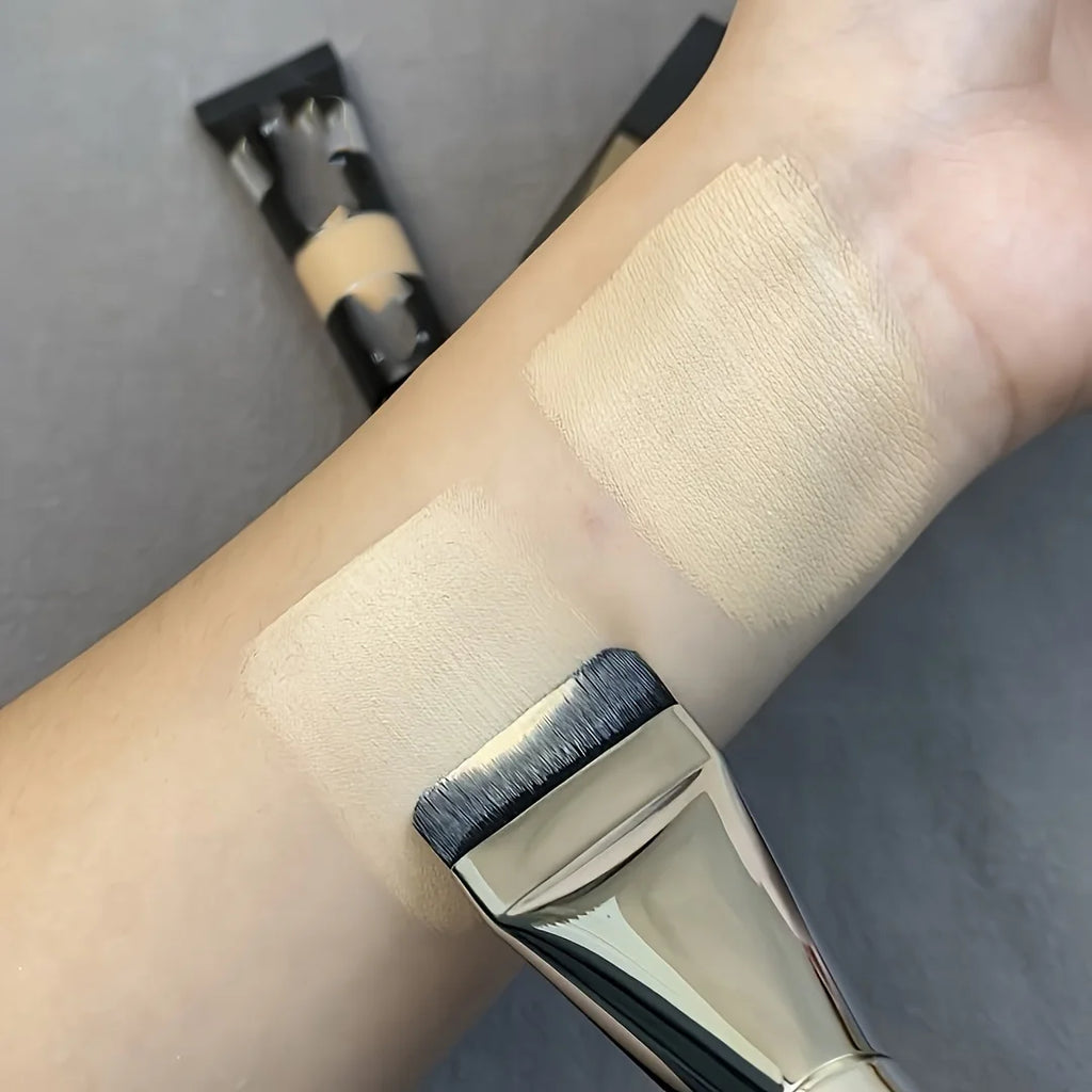 1/2Pc Multi-Use Foundation Ultra-Fine,Hypoallergenic Nylon Bristle Oval Foundation Brush - Perfect for Face Contouring