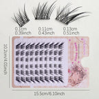 DIY False Eyelashes Clusters Extensions Individual Lashes Cluster Natural Thick Segmented Eyelashes Bundles