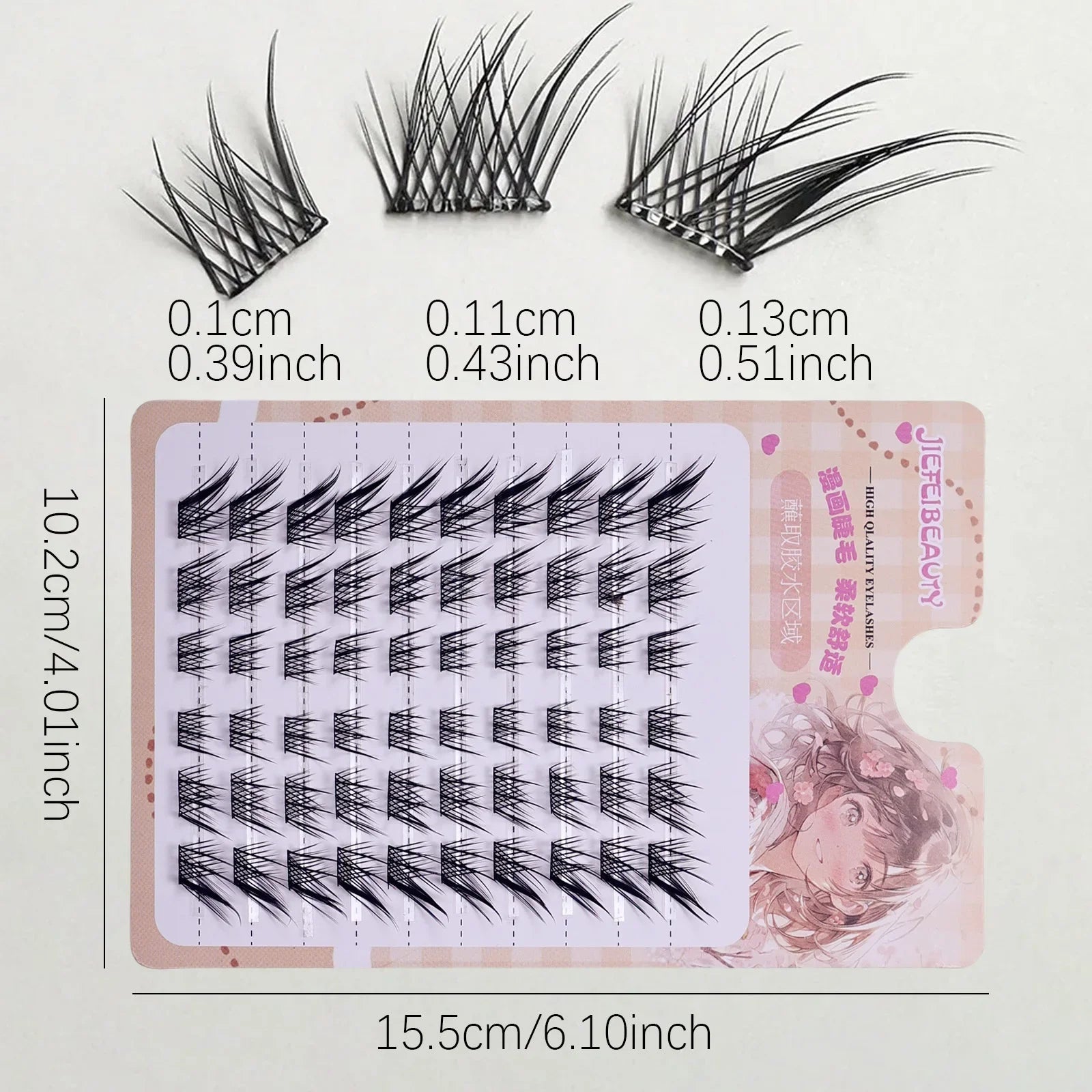 DIY False Eyelashes Clusters Extensions Individual Lashes Cluster Natural Thick Segmented Eyelashes Bundles