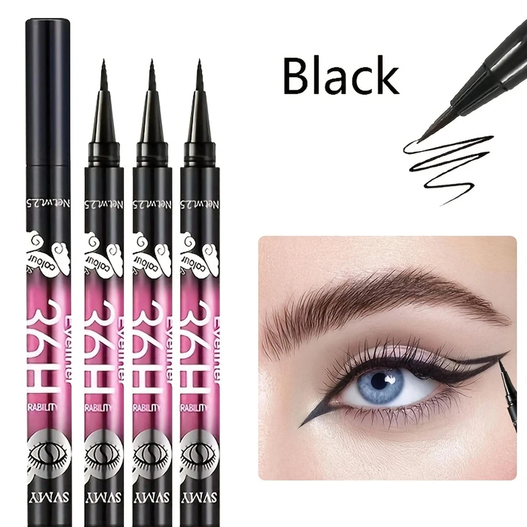 3pcs/5pcs Waterproof Black Eyeliner Pencils-Smudge-Proof, Long-Lasting &Beginner-Friendly Eye Makeup