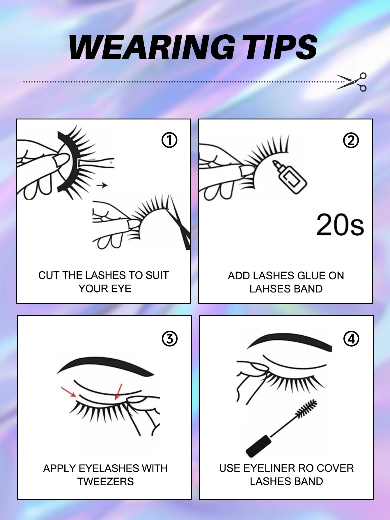 GROINNEYA Two Boxs Half Eyelashes Natural Fluffy Cat Eye Lashes Soft Wispy Faux Mink Lashes Winged End Eye Elongated Eyelashes
