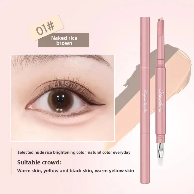 Brightening Aegyo Sal Pencil Waterproof Natural Dual-Color Lying Silkworm Under-Eye Highlighter Shadow Pen Contour Eye Makeup