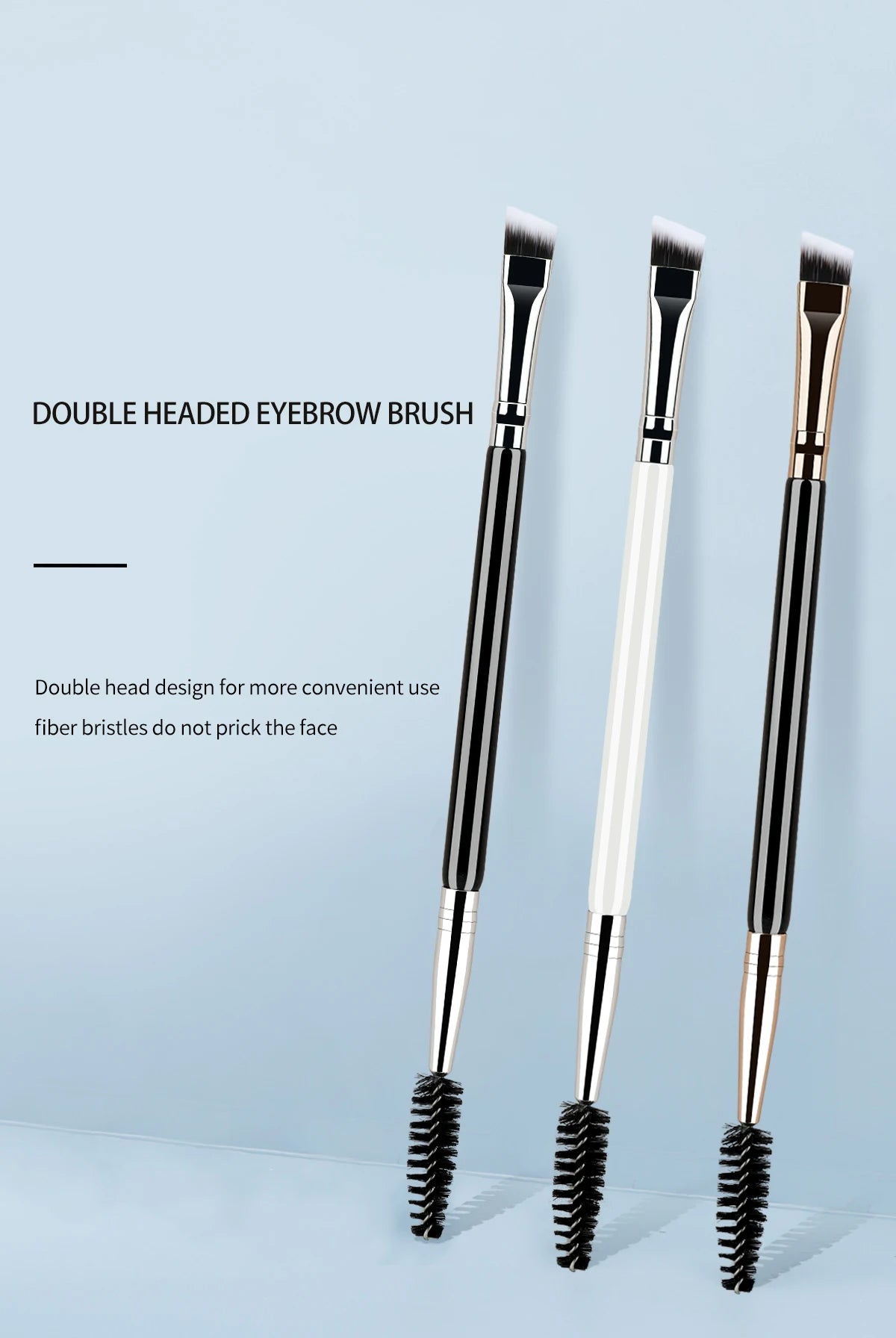Eyebrow Brush Eyelash Comb makeup brushes Dual Ended Angled brush Spoolie brush 2 in 1 Lash eyebrow brush set makeup tool