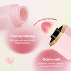 TVLV 4 Colour Matte Liquid BlushEasy to apply long lasting waterproof blush sponge brush head