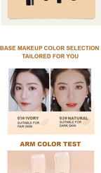 Ocheal BB Cream Air Cushion Compact Make Up Foundation Concealer Cream for Face Cosmetics Makeup Mushroom Head Puff