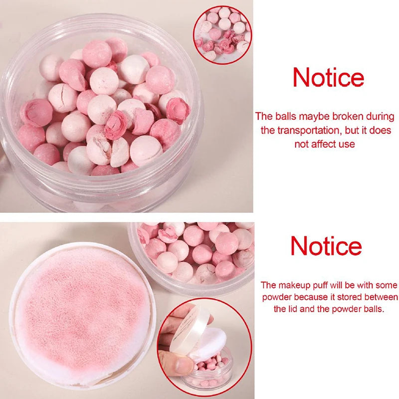Oil Control Pressed Setting Loose Powder Balls Bronzer Natural Brighten Waterproof Nude Setting Translucent Powder Korean Makeup