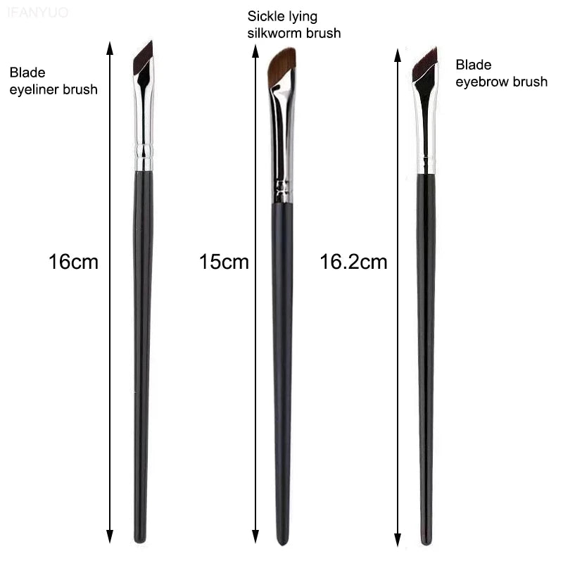 Blade Eyeliner Brush Ultra Thin Fine Angle Flat Eyebrow Brush Flat Sickle Eyeliner Brushes Precise Detail Brush Makeup Tools