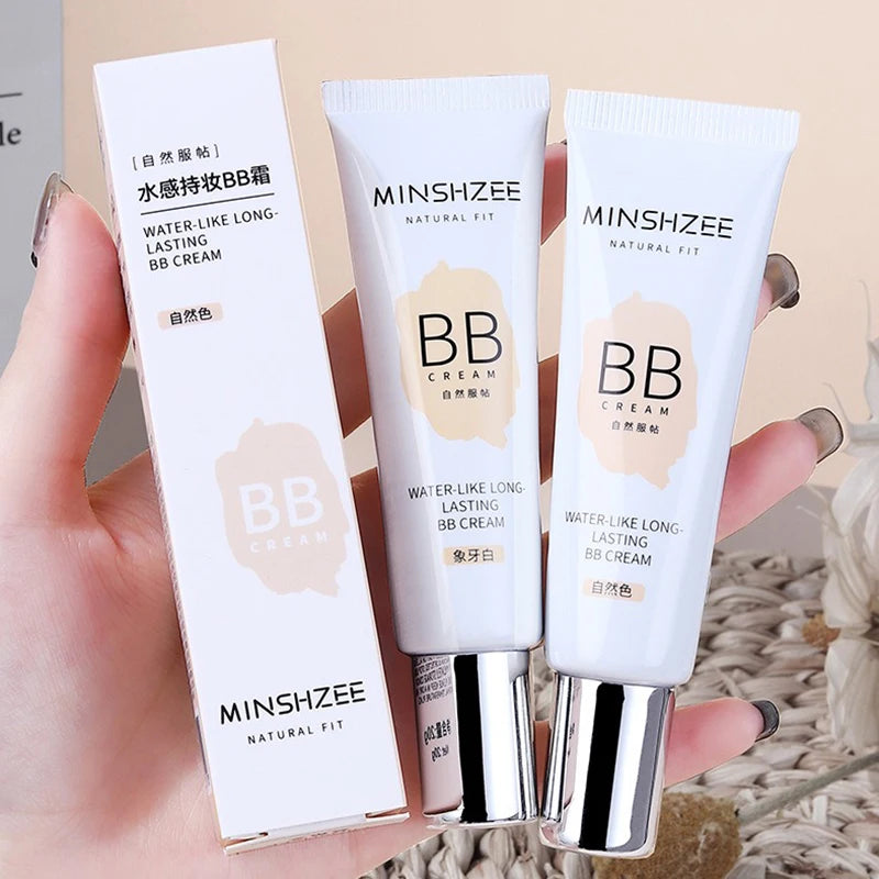 BB Cream, Isolation Cream, Foundation Liquid Long-lasting Ivory White Concealer Moisturizing Oil Control Base Makeup No Powder