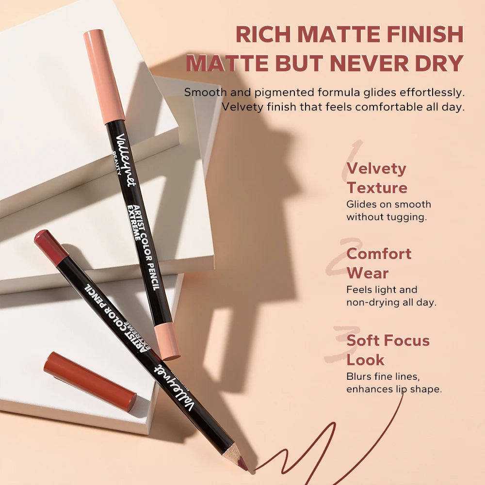 4 PCS/SET Lip Gloss Lip Oil Lip Liner Lip Combo Set  Long Lasting Waterproof Lip Liner 3D Lip Makeup Every Makeup Style