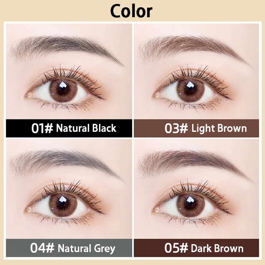 Waterproof Matte Eyebrow Pen Makeup Double Head Lasting Brown Non-Smudged Eye Brow Pencil Tint with Brush Cosmetics