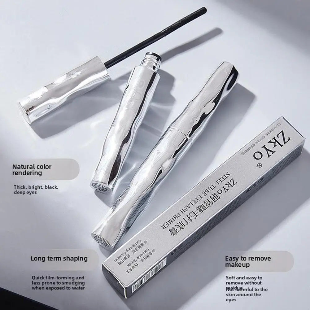 Metal Iron Brush Waterproof Mascara Used Eyelash Extensions No Clump Thick Fiber Mascara Black Dense Curling Women's Cosmetics