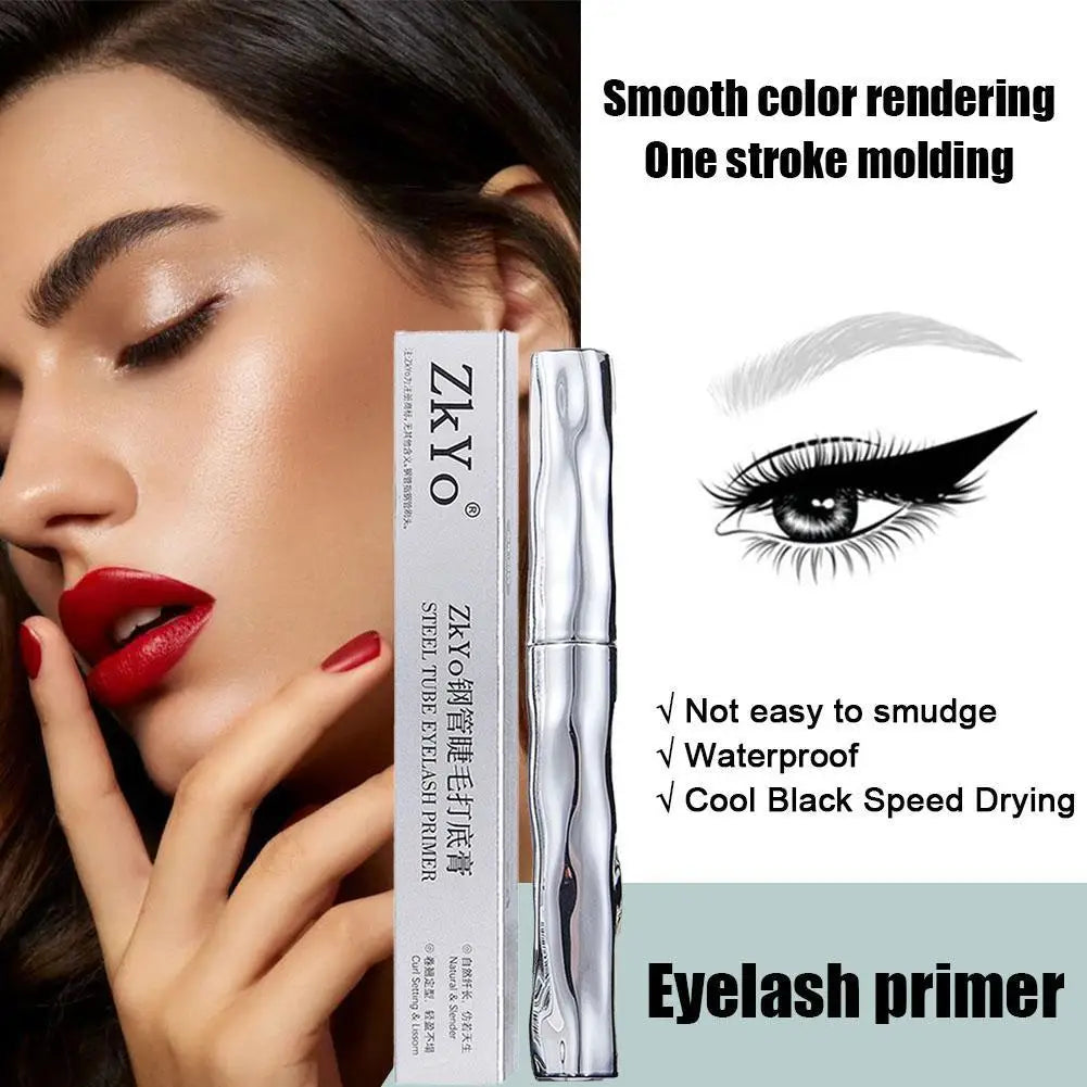 Metal Iron Brush Waterproof Mascara Used Eyelash Extensions No Clump Thick Fiber Mascara Black Dense Curling Women's Cosmetics
