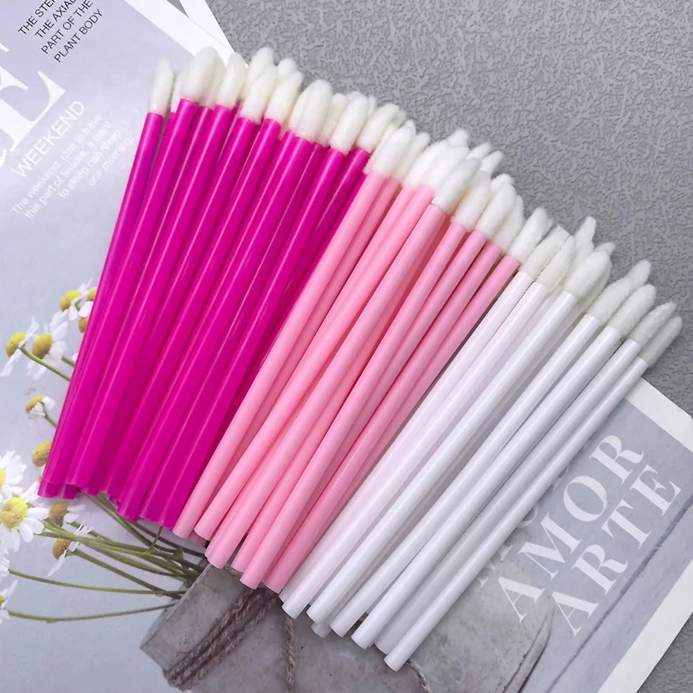 Wholesale 50/1000 PCS Disposable Lip Brush Women Accessories Lipstick Gloss Wands Applicator Perfect Best Make Up Tool Hotting