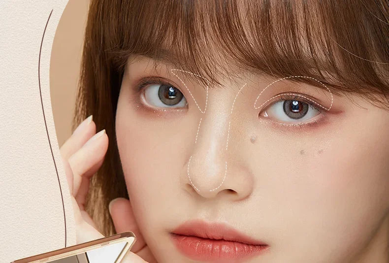 Judydoll Highlight Facial Contouring Palette Matte Brighten Three-dimensional Shadow Lasting Glow Shimmer Powder Cosmetics