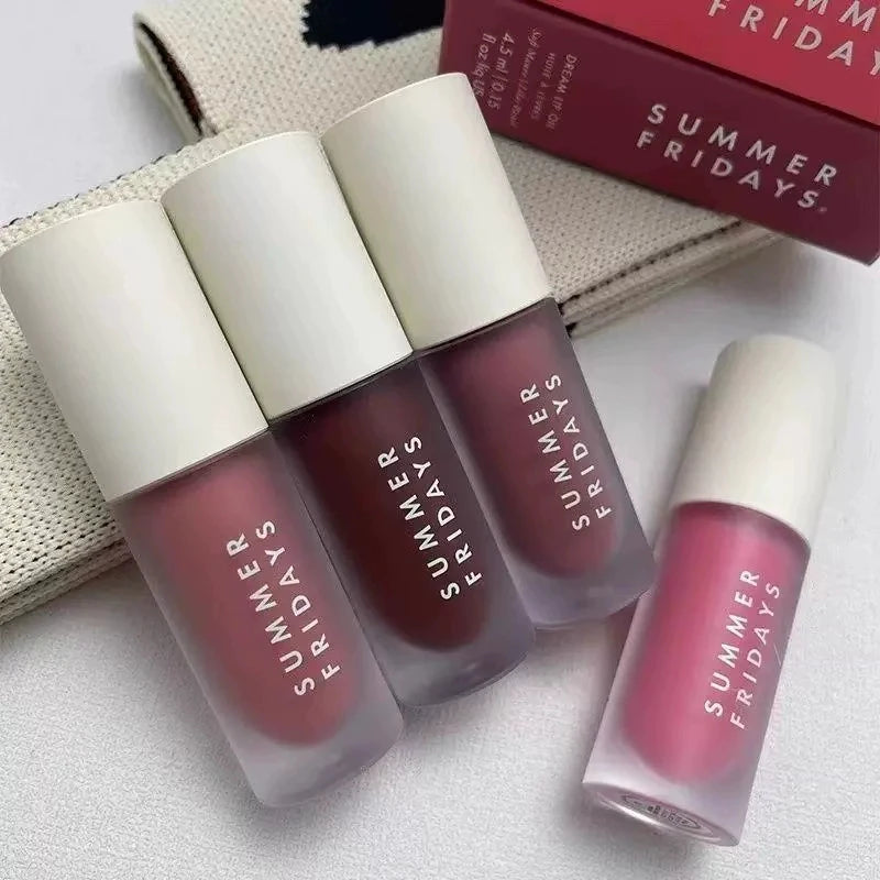 Summer Fridays Lip Balm Moisturizing Mirror Lip Gloss Lip Vanilla Pink Sugar Coffee Cake Smell Lipstick Transparent Makeup Oil