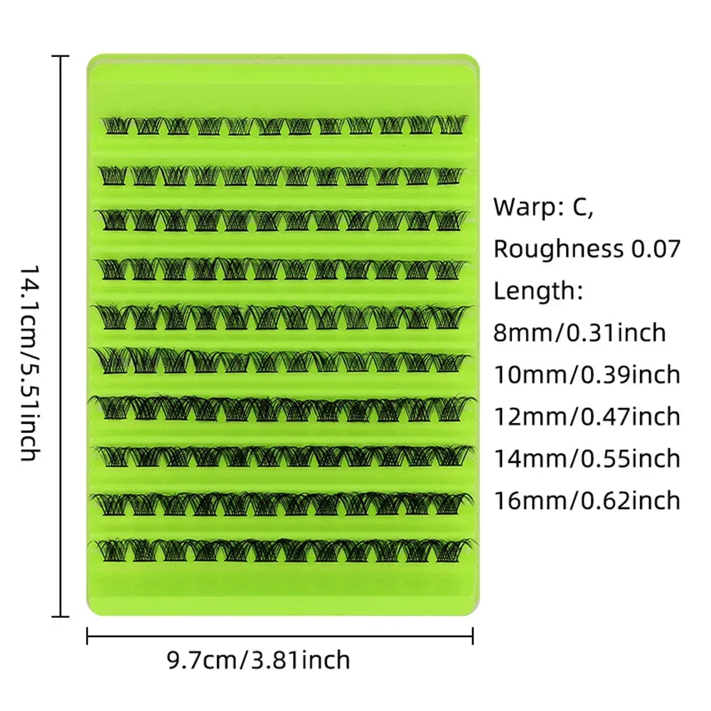 Cluster Lashes 120 Bundles Natural Eyelash extension Volume Individual Lashes Mixed Tray Faux Mink Lashes