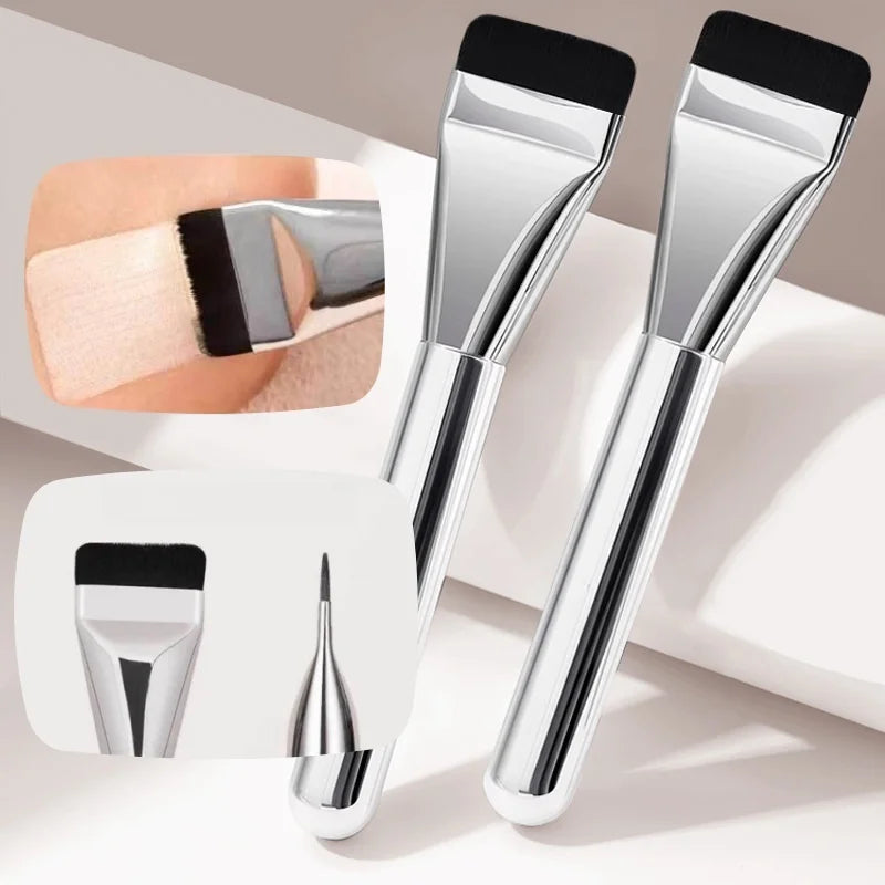 Ultra Thin Foundation Brush Lightweight and Thin Face Contour Brush Flat Contour Brush Blending Foundation Cream Makeup Brushes