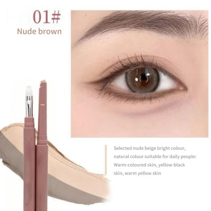 Brightening Aegyo Sal Pencil Waterproof Natural Dual-Color Lying Silkworm Under-Eye Highlighter Shadow Pen Contour Eye Makeup