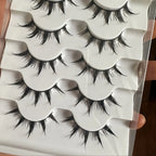 Anime-Inspired False Eyelashes, 5 Pairs Cartoon Eye Faux Lashes, Dramatic Look Demon Style, Volumizing & Lengthening