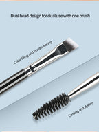 Eyebrow Brush Eyelash Comb makeup brushes Dual Ended Angled brush Spoolie brush 2 in 1 Lash eyebrow brush set makeup tool