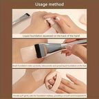 1/2Pc Multi-Use Foundation Ultra-Fine, Hypoallergenic Nylon Bristle Oval Foundation Brush - Perfect for Face Contouring