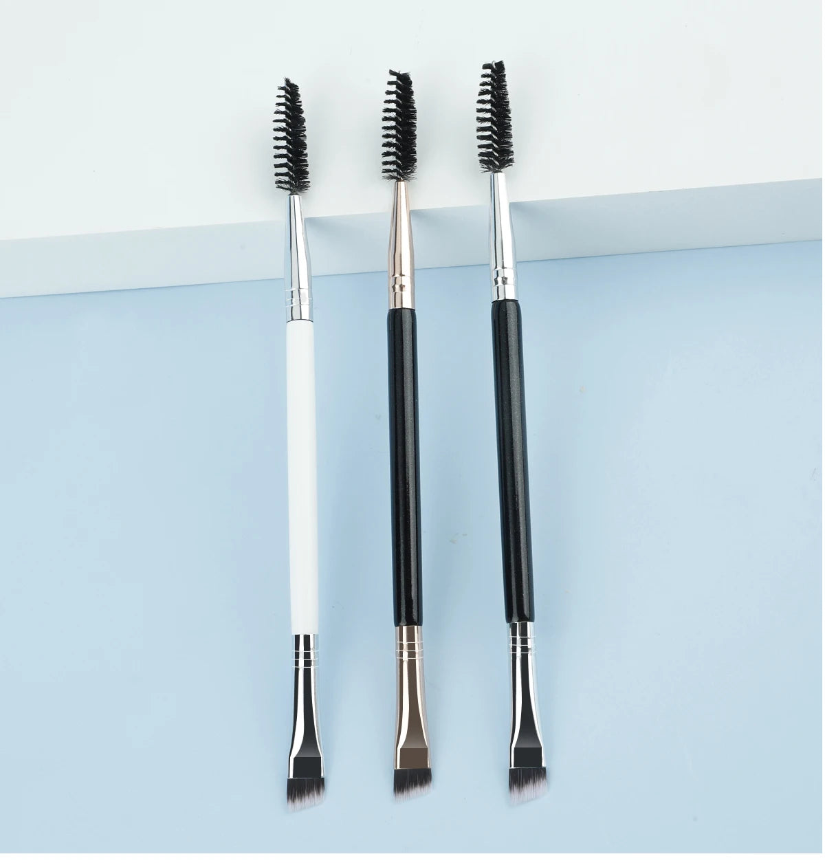 Eyebrow Brush Eyelash Comb makeup brushes Dual Ended Angled brush Spoolie brush 2 in 1 Lash eyebrow brush set makeup tool