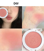 Monochrome Cute Blusher Peach Milk Pink Cream Natural Cheek Tint Brighten Waterproof Matte Face Contouring Blush Palette Makeup