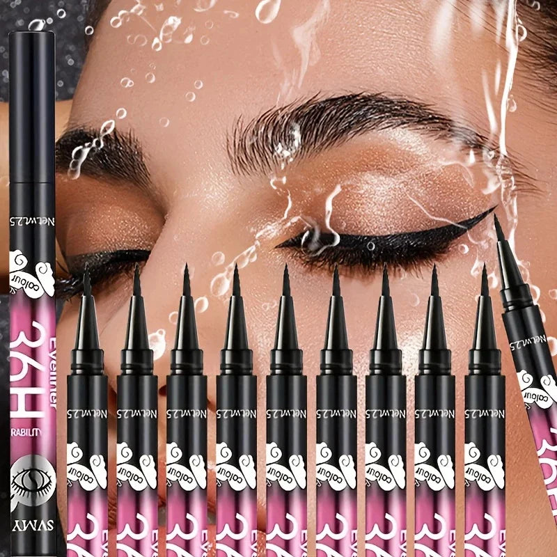 3pcs/5pcs Waterproof Black Eyeliner Pencils-Smudge-Proof, Long-Lasting &Beginner-Friendly Eye Makeup